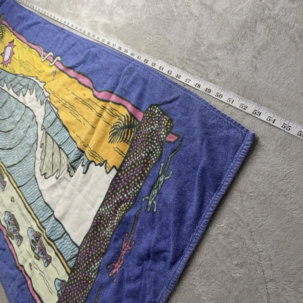 Vintage Ron John Surf Shop Beach Towel 90s Blanket Cocoa Beach Cotton 54